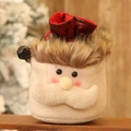 Sacchetto regalo Babbo Natale in peluche con campanellino per decorazioni natalizie - Babbo Natale