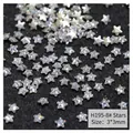 Sparkling clear 3x3mm star-shaped 5A zircon rhinestones for 3D nail art decoration - White Star (H195-8#)