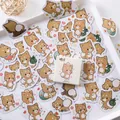 Cute Shiba Inu cartoon stickers set for DIY journals in a decorative square storage box - Cute Shiba