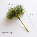 Artificial pine needle branch 13x13cm for Christmas DIY wreaths and tree decoration - Light Frost Pine Branch