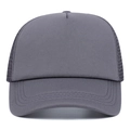 Klassische dunkelgraue Trucker-Kappe mit hohem Profil und atmungsaktivem Mesh-Rücken - Grau