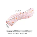 Foldable small pet tunnel in pink rabbit pattern, size 71cm long for hamsters - Carrot S-Tunnel