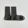 Calze uomo in cotone grigio scuro con tallone a 90 gradi e polsino a coste con logo - Taglia unica / Verde Grigio