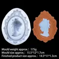 European vintage cameo frame silicone mold for female portrait cupcake decorations - Design No.1 / Clear