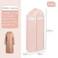Pink houndstooth garment cover 125x58x9cm for long coats and down jackets - 3D Style / Large / Pink