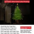 Green spiral Christmas tree static window decal in multiple sizes from 40cm to 120cm - Green Spiral Tree / Small