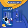 Blauwe astronaut thema intrekbare gum set met vullingen voor creatieve schoolspullen kids - Astronaut