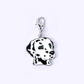Pendentif porte-clés Dalmatien avec fermoir mousqueton et finition en émail poli - 23 Dalmatien
