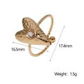 Details mit Maßen 16,5mm x 17,4mm für den goldenen Herzring mit Zirkon-Besatz - Gold