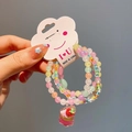 Multi-layer luminous beaded bracelet for girls with a cute strawberry cake charm - 26# Colorful Strawberry Sundae (Luminous)