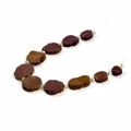 Tower-shaped irregular brown crystal beads made of natural stone for jewelry making - Tower Shape 12-28mm / Electroplated Purple