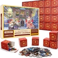 Calendrier de l'Avent puzzle de Noël avec 1008 pièces dans 24 boîtes cadeaux rouges - Style sd24 (70x50cm)