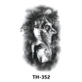 Waterproof temporary tattoo sticker TH-352 featuring gothic skull and female portrait - Th-352 / 210*148mm
