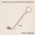 Mini-Golfschläger-Schlüsselanhänger aus Silber mit 7,8 cm Metallanhänger und Ring - 8cm Golfschläger (Schlüsselanhänger-Stil)
