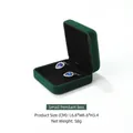 Écrin à pendentif en velours vert foncé avec bijoux en argent 6,6x6,6x3,4cm - Petite boîte à pendentif / Vert Foncé