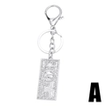 Portachiavi con banconota da 100 dollari in cristallo con chiusura a moschettone in argento - Stile Banconota da 100 Dollari