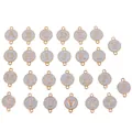 26-piece gold alloy A-Z alphabet charms set with white enamel inlay for DIY jewelry - Alphabet Set (DY147) / Set of 26 / Style 36 Double Loop White