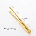 Goldene Lebensmittelzange aus 304 Edelstahl für Grill oder Eis, 24cm Länge, 47,7g Gewicht - Gold Mittel (304 Edelstahl)