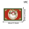 Vista dettagliata della tovaglietta Babbo Natale con dimensioni 44x29,5cm e scritte - 1 Foglio