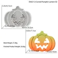 Hollow pumpkin silicone mold for DIY resin Halloween lamps with size and weight specs - Hollow Pumpkin Lamp Mold 02-Classic Smile