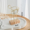 Creative smile metal wire jewelry stand with wooden base for earrings and necklace display - Smile Letter Rack