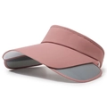 Pink sun visor hat with extended retractable brim for outdoor sun protection for women - Adjustable / Pink