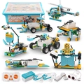 Kit éducatif 48-en-1 avec moteurs et capteurs dans une boîte de rangement bleue - Kit Scientifique Et Éducatif Cb05 [programmation 606 Pièces] Cours Gratuits Et Modélisation 3d