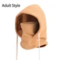 Pasamontañas térmico de invierno con forro polar en color camello para adultos - Caqui Adultos
