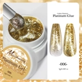 High-density gold glitter platinum nail gel polish for nail art, shade 006, 5g bottle - Sparkling Platinum Gel 06(006)