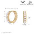 Specifiche dettagliate delle dimensioni dei cerchi in argento 925 con perle e sfere dorate - Argento 925 placcato oro giallo / Oro