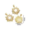 Gold-plated starburst pendant with white star shell, pearls and tiny crystals - Star Snowflake Mother of Pearl