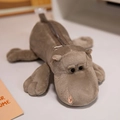 Astuccio in peluche a forma di ippopotamo in pelliccia sintetica con zip in metallo - Ippopotamo