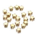 Cuentas espaciadoras de estrella CCB doradas para creación de joyería artesanal - 6mm 200Pzs / Dorado