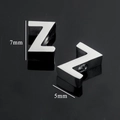 Sleek silver stainless steel letter Z pendant with 7mm height for DIY jewelry making - Silver-Letter Z