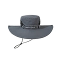 Dark grey wide-brim sun hat with mesh vents, wind cord, and TORNADO F-14 embroidery - L(58-60cm) / Dark Gray