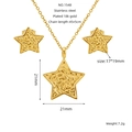 Set gioielli in acciaio inossidabile placcato oro 18K con collana e orecchini a stella - Stile a Stella (1548)