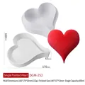 Witte siliconen hartvormige mousse cakevorm met puntig hartontwerp en 600ml inhoud - 6 Inch Puntig Hart