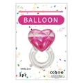 54x82.5cm pink heart diamond ring foil balloon for wedding and proposal decoration - 3D Heart Shaped Diamond Ring / 1 Piece