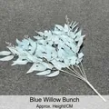 Künstliche hellblaue Weidenzweige mit Seidenblättern für Hochzeitsdekorationen - Blau