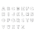 26-teiliges Alphabet-Ausstechformen-Set aus Edelstahl zum Backen in Silberoptik - Großes 26er-Set Mit Englischem Alphabet