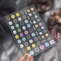 Colorful smile face embossed nail stickers with LOVE Your Smile text for DIY art - Colorful Ultra Thin Smile Face (to392)