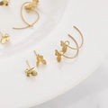 14K vergulde vlinder oorknopjes en getextureerde metalen oorhaken voor DIY sieraden maken - Oorhaken Vlinder 7.2x7.5mm 14K Verguld (2 stuks/verpakking)