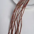 Handmade bracelet made of 2-3mm natural reddish-brown sunstone beads with polished finish - 2mm / Brown