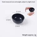 Black 3cm miniature toy bowl for dollhouse kitchen accessories and DIY crafts - 3cm Black Small Bowl (No Hole)
