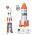 DIY Space Rocket Toy Set with 3 Astronaut Robots and Light Music Projection Functions - 557 Rocket With 3 Humans And Cards
