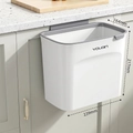 Gray and white wall-mounted kitchen trash can with lid for cabinets and bathroom - Medium (23.9*16.4*21.7cm) / Medium White Wall Mounted Trash Can