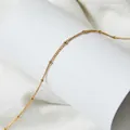 Elegante goudvergulde roestvrijstalen kralenketting met minimalistische kleine kralen - Ketting met Kralen (45cm) / Goud