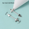 Détails des piercings de téton flèche et épée en argent avec dimensions de 1,6x14mm - Épée