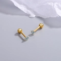 Ζιρκόνια Χρώμα Χρυσού 3mm / Ασήμι 925