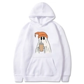 Sweat à capuche blanc Halloween avec imprimé fantôme café et poche kangourou - S / Blanc